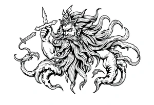 god of sea tattoo idea