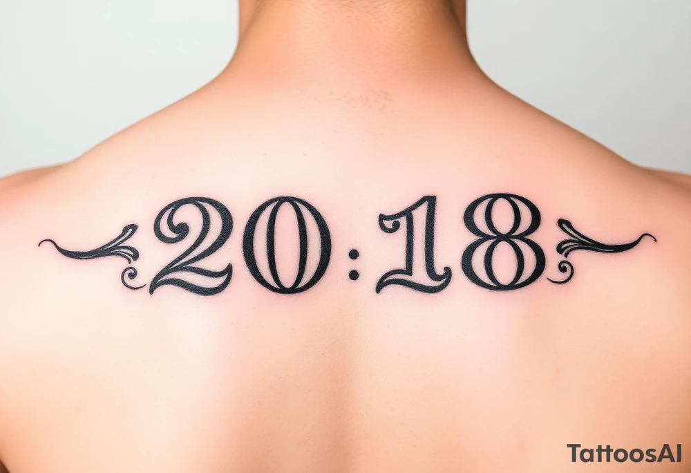 Date of birth tattoo idea