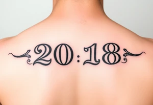 Date of birth tattoo idea