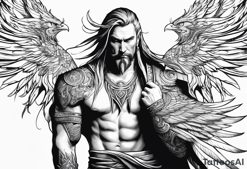 Kael'Thas and his phoenix on the arm tattoo idea