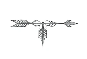 normal size  arrow that come down tattoo idea