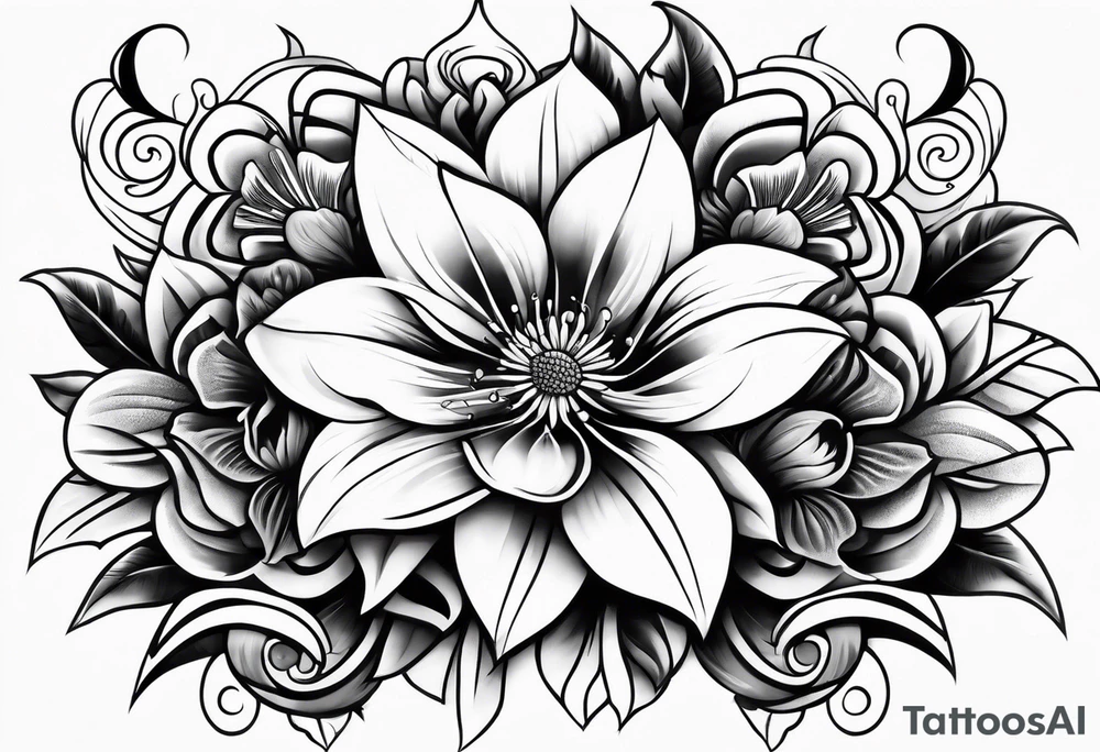 Chicano flowers tattoo idea