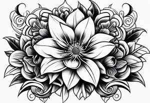 Chicano flowers tattoo idea