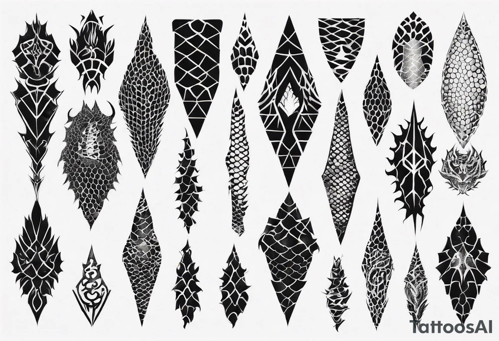 Dragon skin tattoo idea