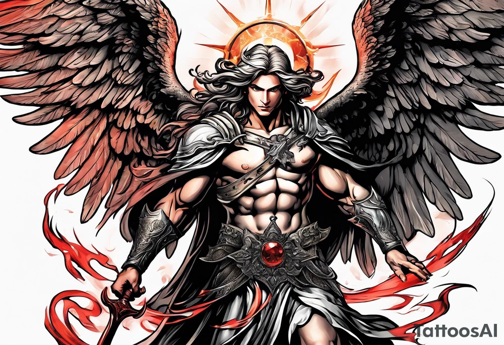 Michael the Archangel killing satan tattoo idea