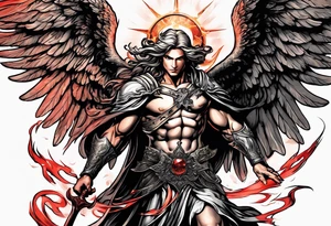 Michael the Archangel killing satan tattoo idea