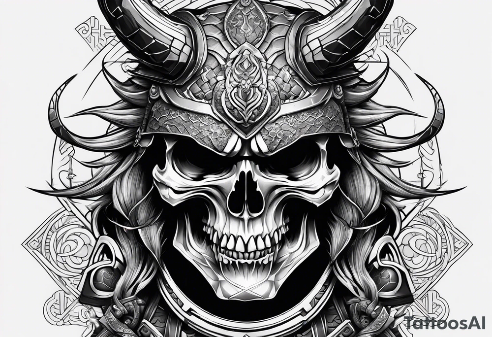 Dragon Samurai skull tattoo idea