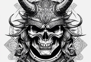 Dragon Samurai skull tattoo idea