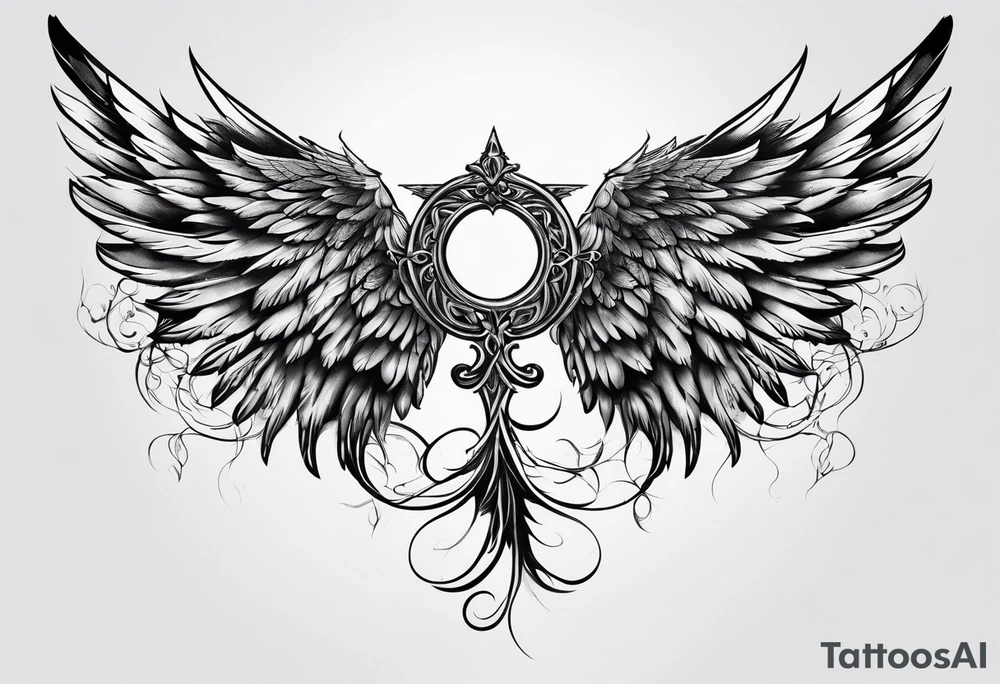 Angel wings tattoo idea