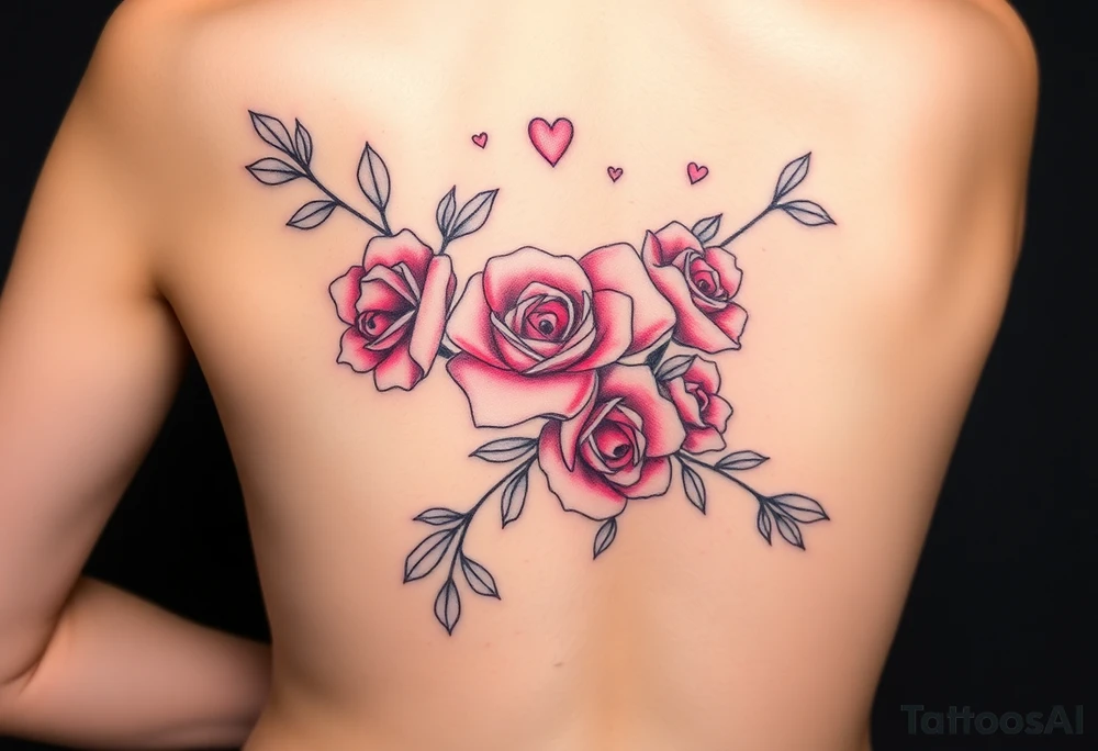 Im a twinky male and want a pretty tattoo on my side down on my booty. I like roses, kisses, and hearts, and kink tattoo idea