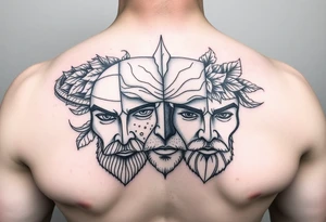 4 seasons represented in
 faces tattoo idea