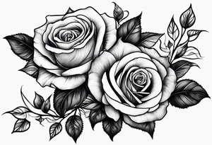 Dead roses sleeve tattoo idea