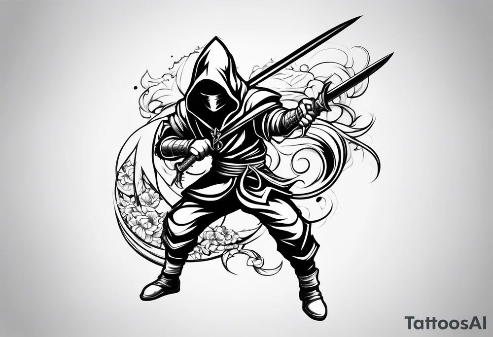 ninja kunai tattoo idea