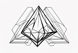 Technical design diamond tattoo idea
