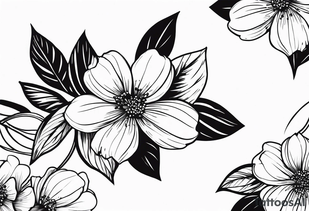 ramo de flor cerejera na canela tattoo idea