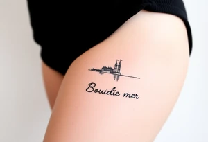 Boulogne sur mer with name underneath tattoo idea
