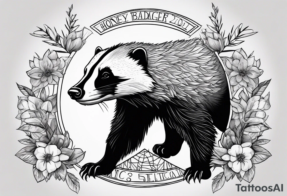 Honey badger and medicine tattoo idea