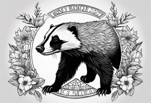 Honey badger and medicine tattoo idea