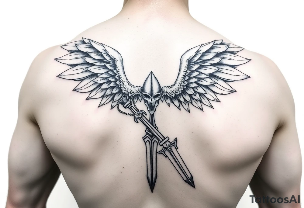 Angel warrior tattoo idea
