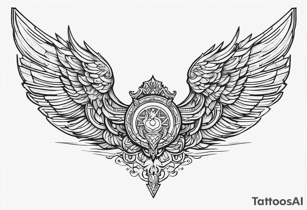 valkyrie wings symbol tattoo idea