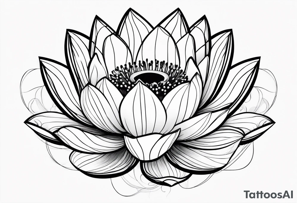 simple lotus flower tattoo idea