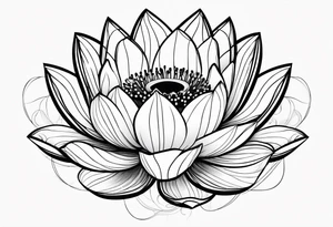 simple lotus flower tattoo idea