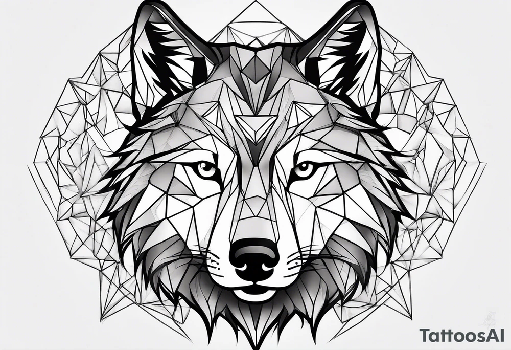 a head of a wolf tattoo idea