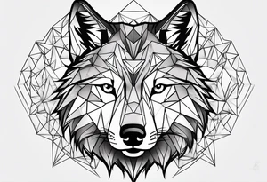 a head of a wolf tattoo idea