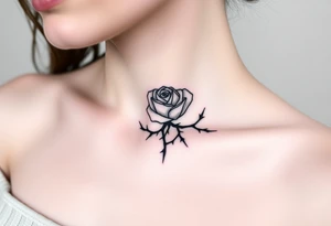 Rose and thorns tattoo idea
