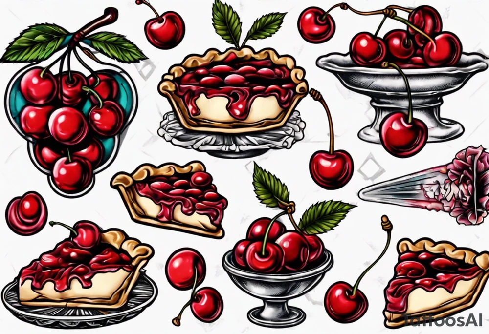 piece of cherry pie tattoo idea