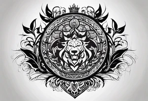 Family crest cool looking tattoo idea