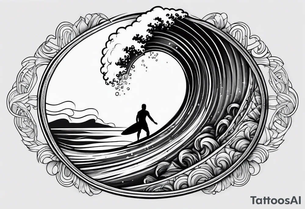 Stoicism and birth and surf tattoo idea
