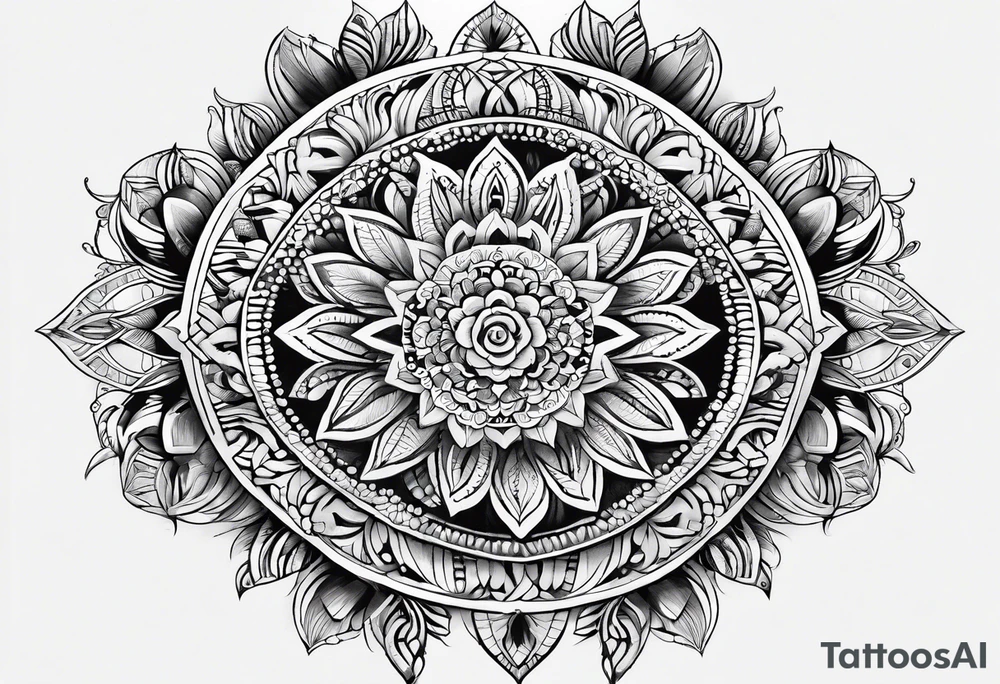 Mandala throat tattoo idea