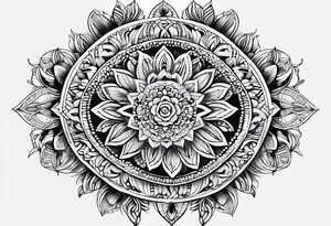 Mandala throat tattoo idea