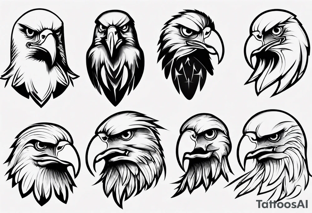 Eagle with a joint in its mouth tattoo idea