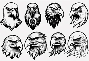Eagle with a joint in its mouth tattoo idea