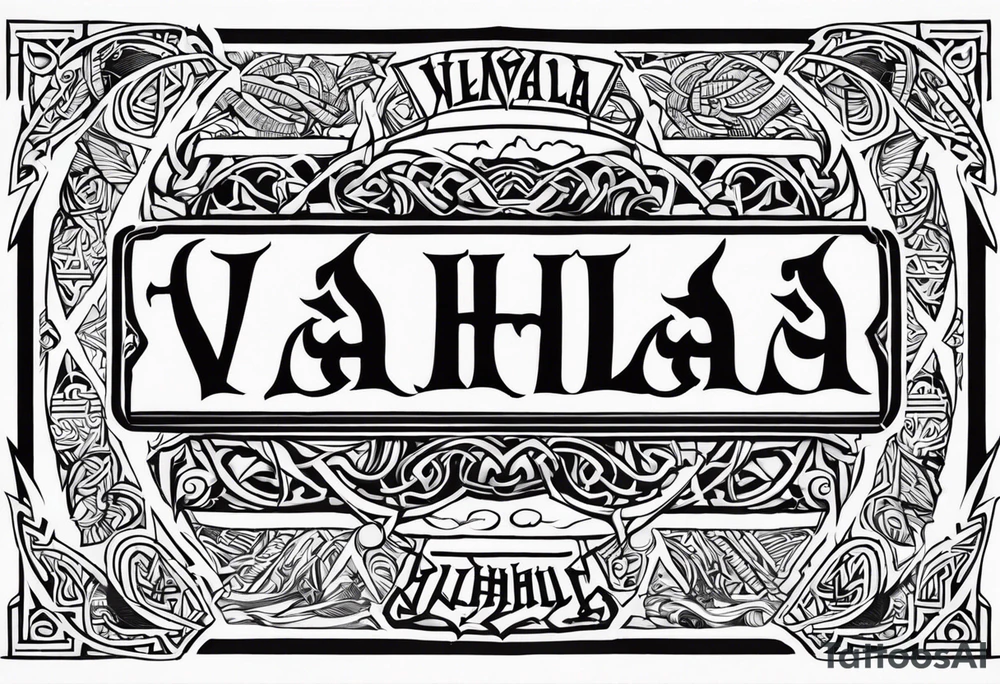 Valhalla viking gods tattoo idea