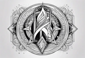 Futuristic design for Virgo tattoo idea