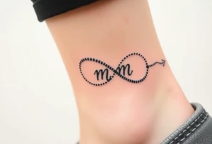 infinity symbol with mum in it tattoo idea