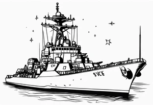 guided missile destroyer tattoo idea