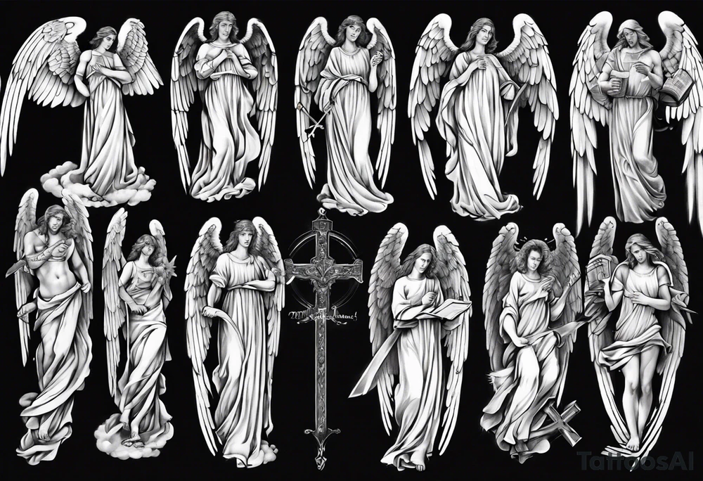 biblical angels tattoo idea