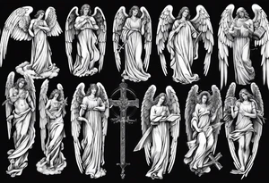 biblical angels tattoo idea