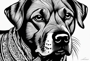 Dog passed away tattoo idea