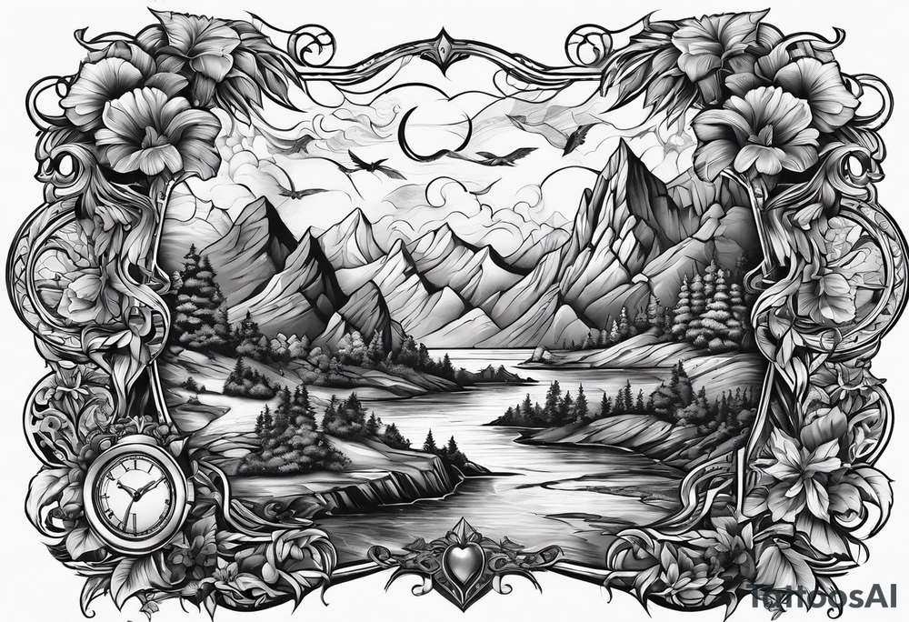 An adventure to live, battle to fight, beauty to love tattoo idea