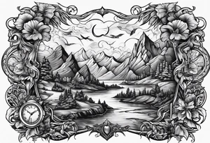 An adventure to live, battle to fight, beauty to love tattoo idea