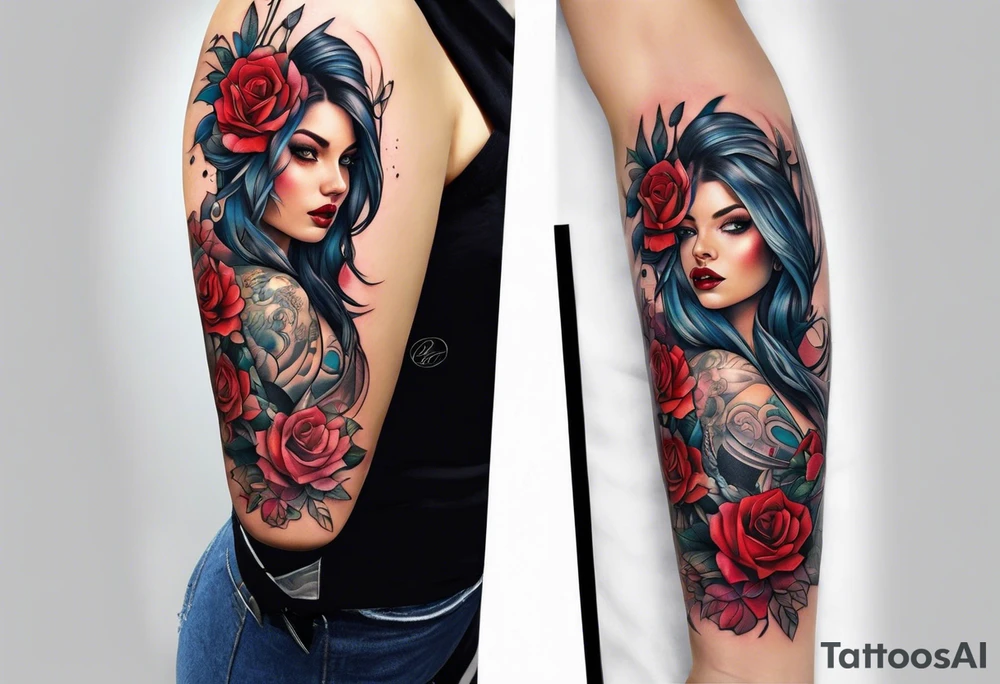 girl tattoo idea