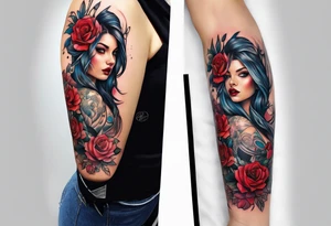 girl tattoo idea