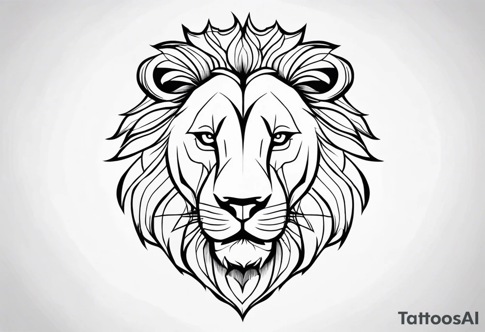 lion, tough, scary tattoo idea