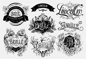 The names Lincoln and Brielle tattoo idea