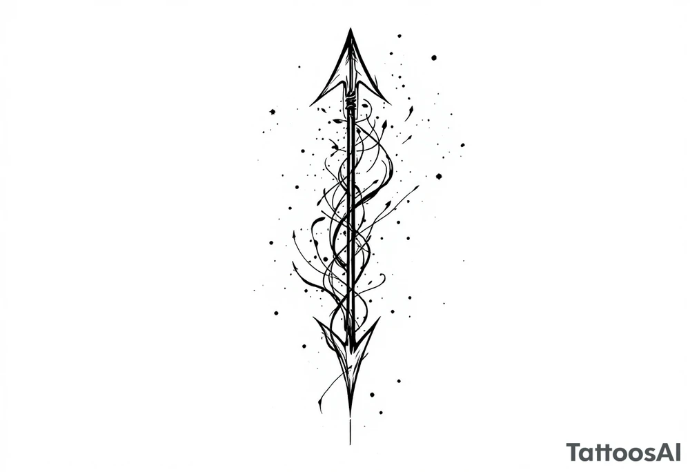 one  arrow  that look down tattoo idea